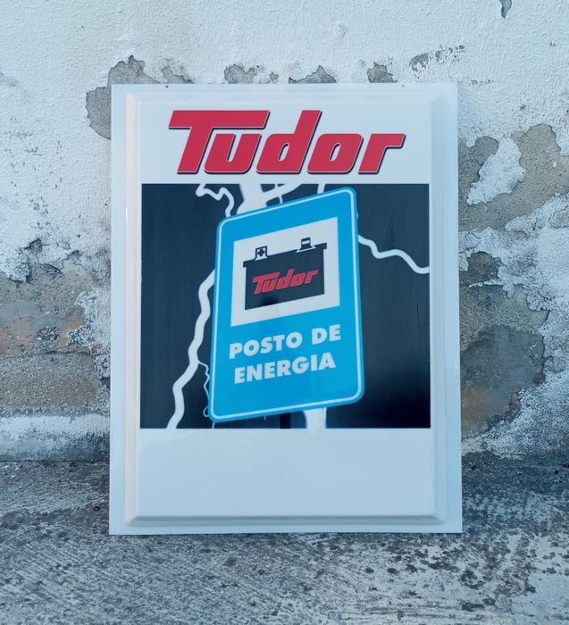 Placa publicitária Tudor Posto de Energia vintage