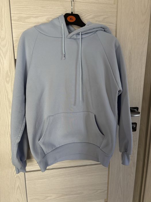 Bluza z kapturem błękitna shine XL