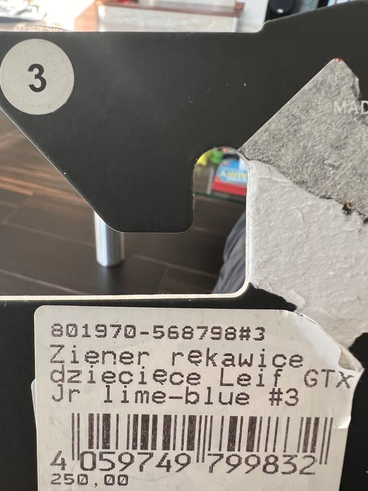 Rękawice Zeiner juniorskie roz. 3 Leif GTX z Gore-tex