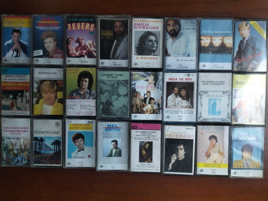 Lote de 24 antigas K7's música portuguesa