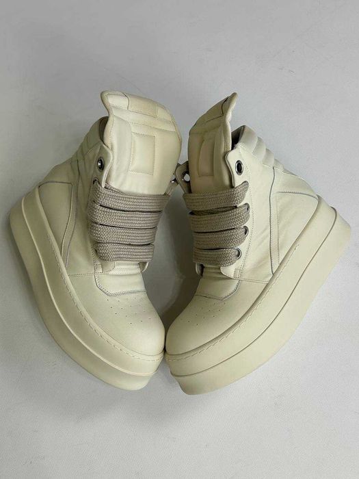 Rick Owens Geobasket double bumper jumbo laces білі кеди кеды белые 43