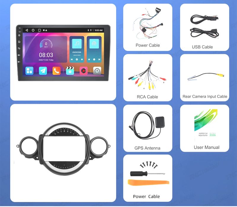RÁDIO GPS ANDROID 13 MINI COOPER 06-13