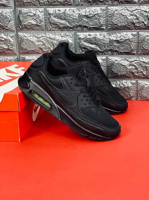 Кроссовки Nike Air Max 90 мужские Черные Лето2025! Чоловічі Найк кроси