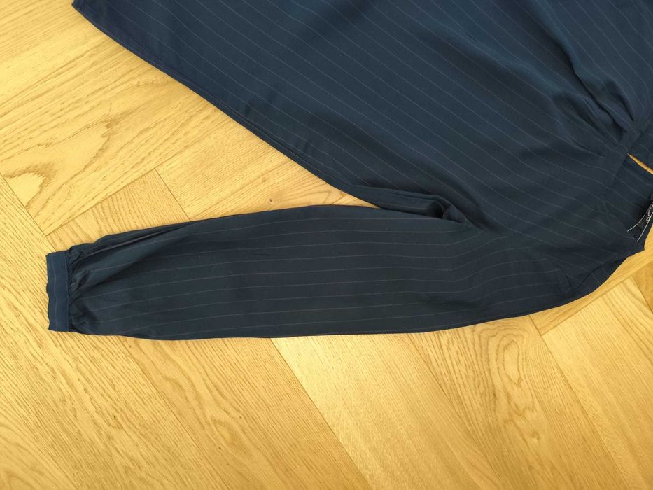 Nowa bluzka damska elegancka wiskoza granatowa 36 S 38 M
