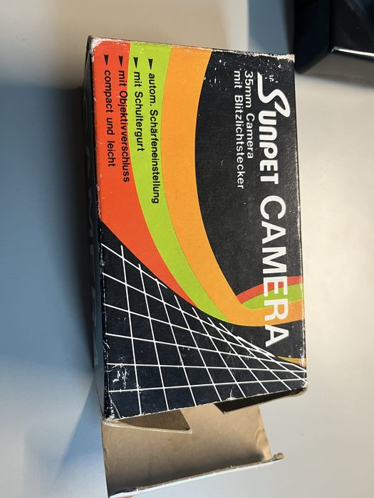 Aparat analogowy Sunpet 35mm – focus free | retro | z pudełkiem
