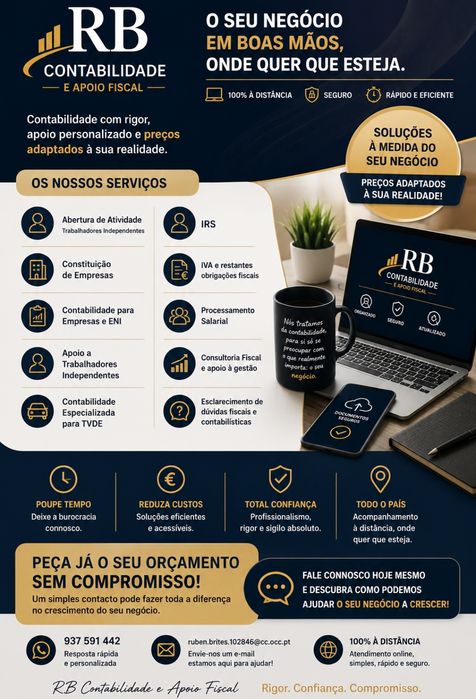 Contabilista Certificado | Empresas | IRS | TVDE | Recibos Verdes | ENI | Não Residentes | Apoios e Candidaturas