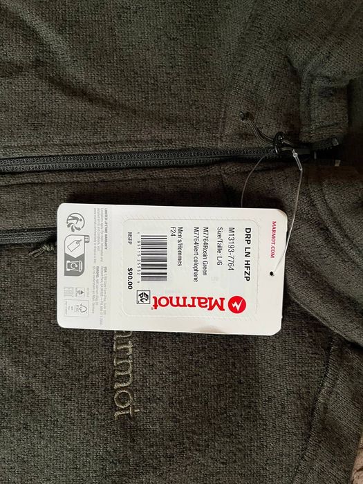 Флісова кофта Marmot Drop Line 1/2 Zip Rosin Green (L)