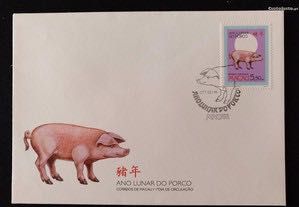 FDC - First Day Cover - Year of the Pig - Macau - 1995