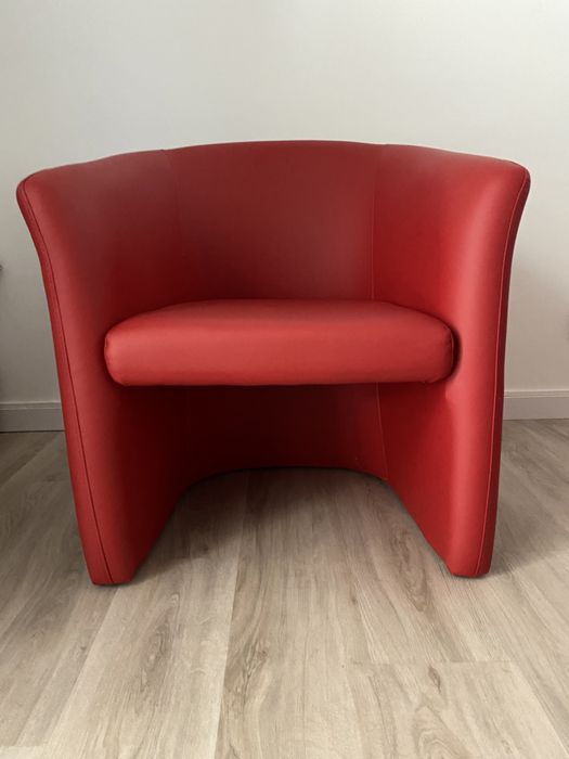 Poltronas Vermelhas Pele Sintética (2 uni)