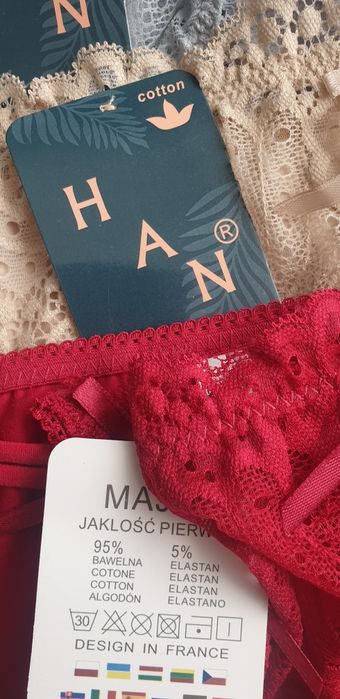 4×Damskie majtki figi z koronką XL /2 XL