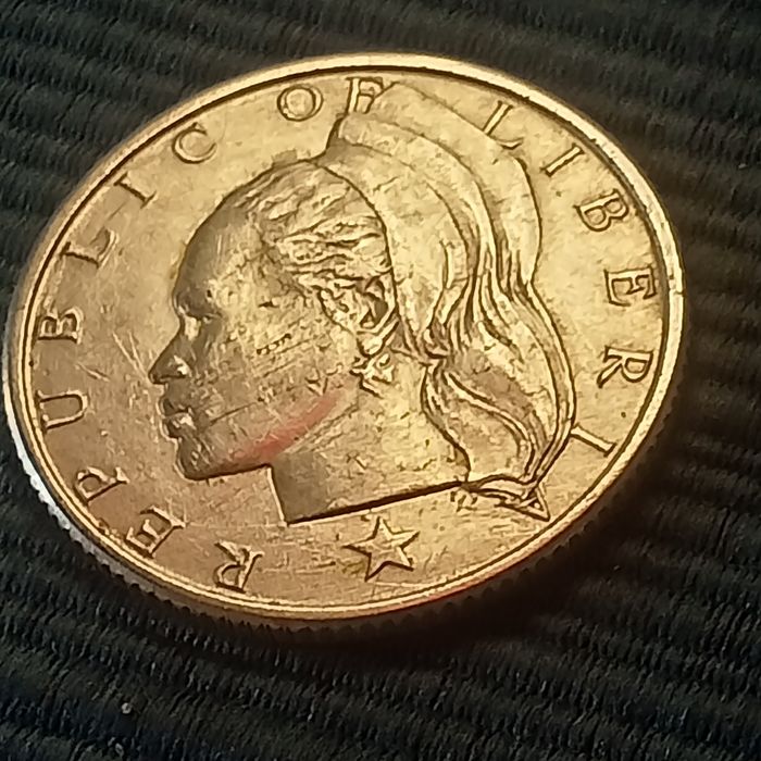 moeda prata 25 cents liberia 1960