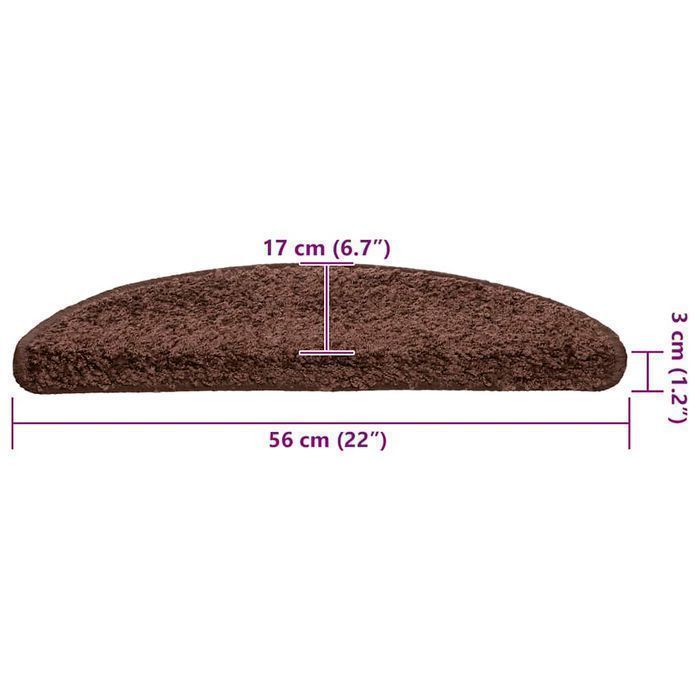Vidaxl Maty Na Schody 20 Szt. Brązowe 56X17X3 Cm