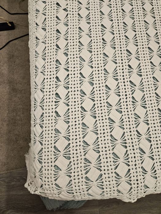 Coberta de renda feita à mão-Cama de casal