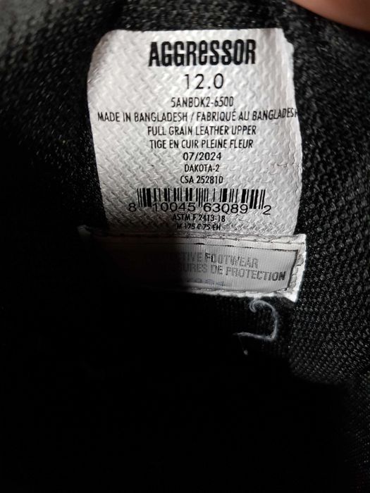 Buty robocze AGGRESSOR rozm 45 wkł 30,5 cm