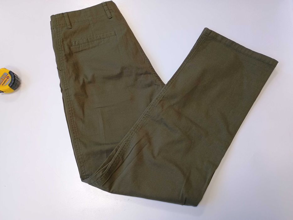 Męskie spodnie zara Man 38 relaxed 97% bawełna 3 % elastan nowe khaki