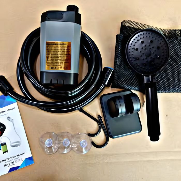 Портативний душ 6000 mAh туристичний душ USB переносний кемпінг душ для дачі авто або природи