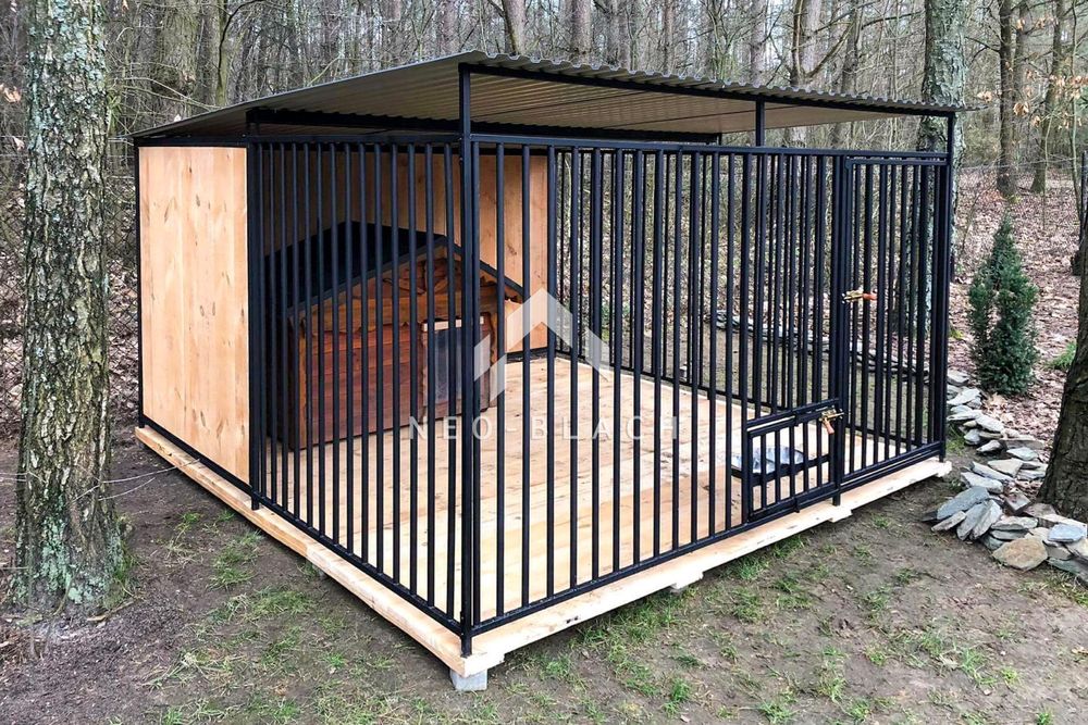 Kojec dla Psów 3x3m - drewniana podłoga  NB167