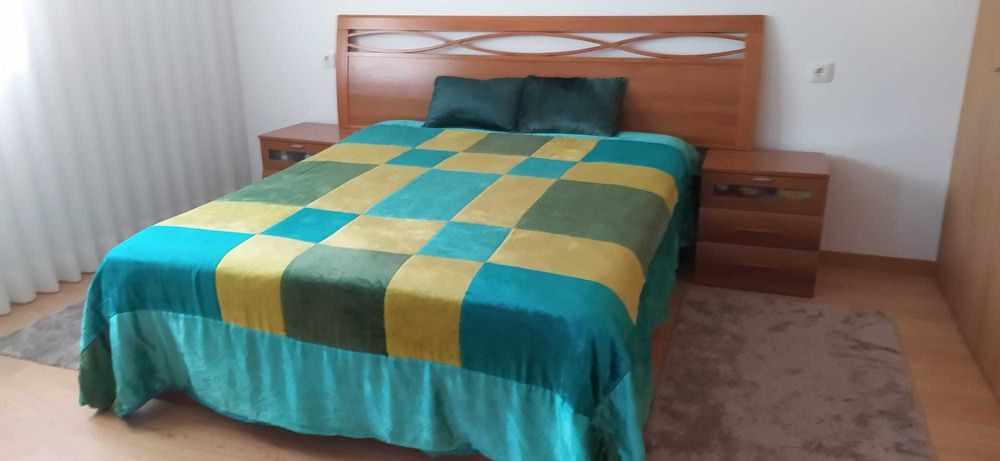 Colcha com almofadas