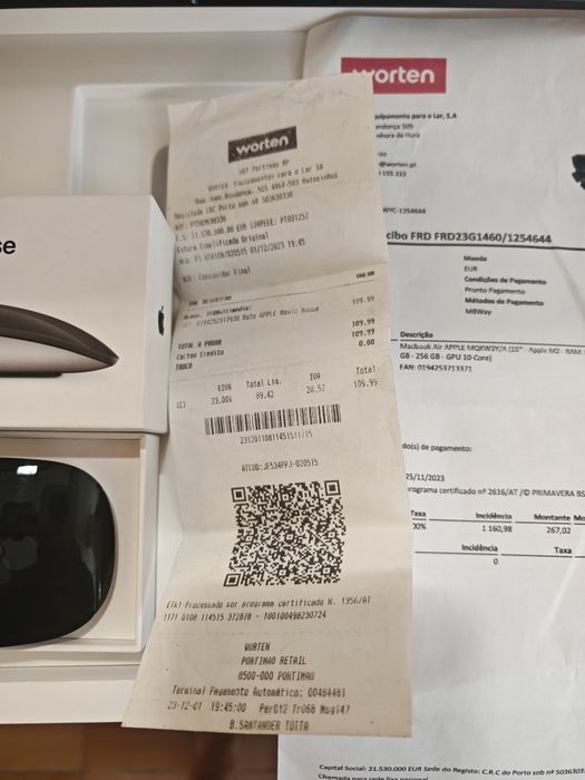 MacBook Air 15" 2023 M2 8GB 256GB Azul Magic Mouse C/Garantia