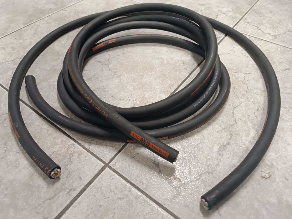 Kabel siłowy 5x6 w gumie Titanex 5G6 H07RN-F odcinek 3,8m