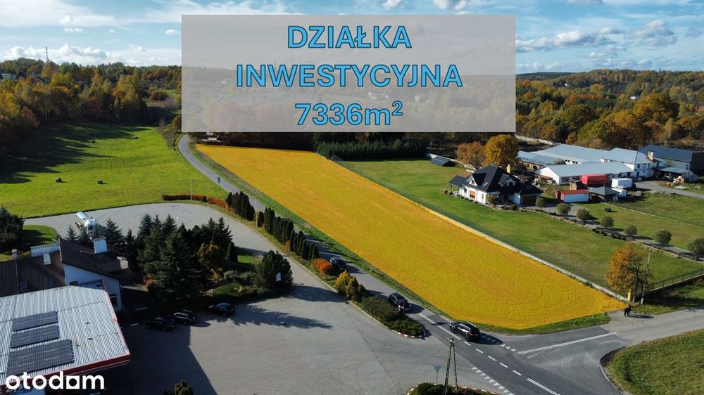 Działka inwestycyjna 7 336 m² Krynki