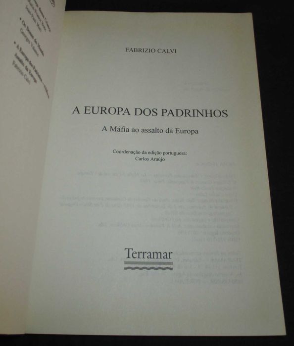 Livro A Europa dos Padrinhos Fabrizio Calvi