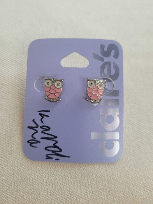 Kolczyki sowy. Pozłacane. Claire's