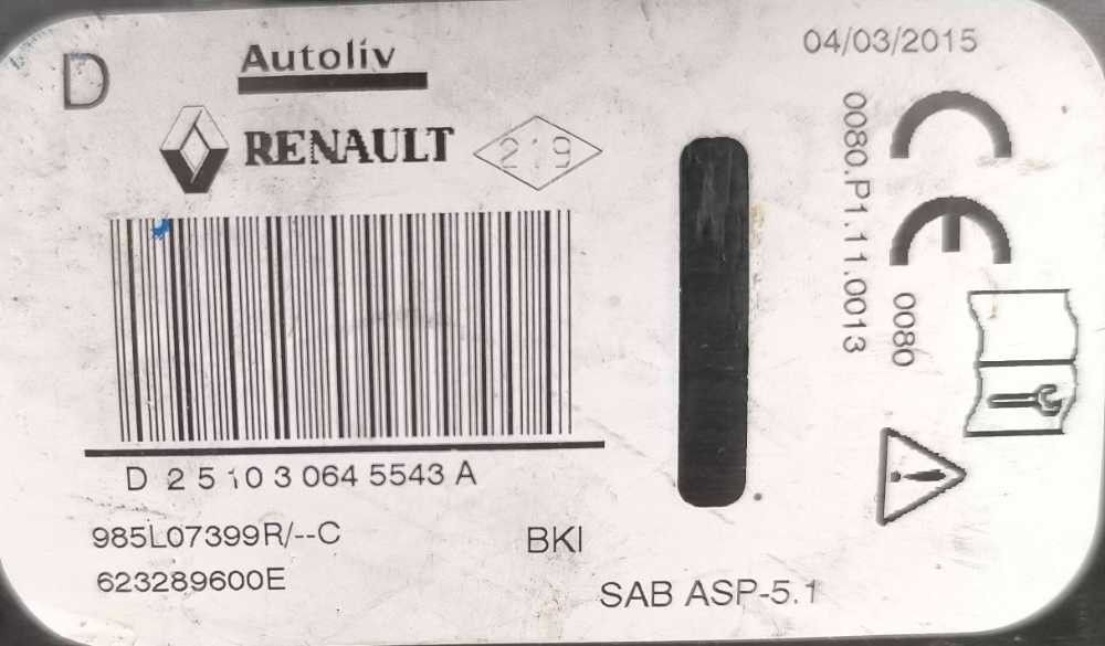 Airbag Banco Direito RENAULT MEGANE III Hatchback (BZ0/1_, B3_) ano 2008