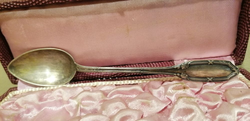 Colher prata  antiga robusta
