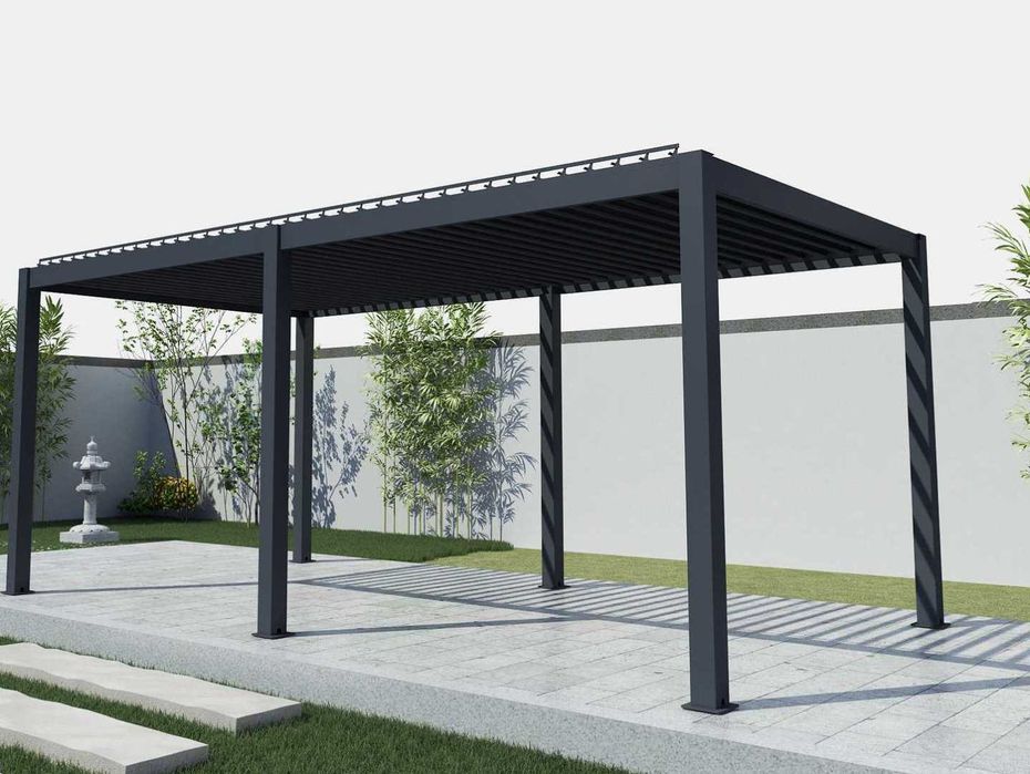 Pergola premium 4x6 manualna z oświetleniem led