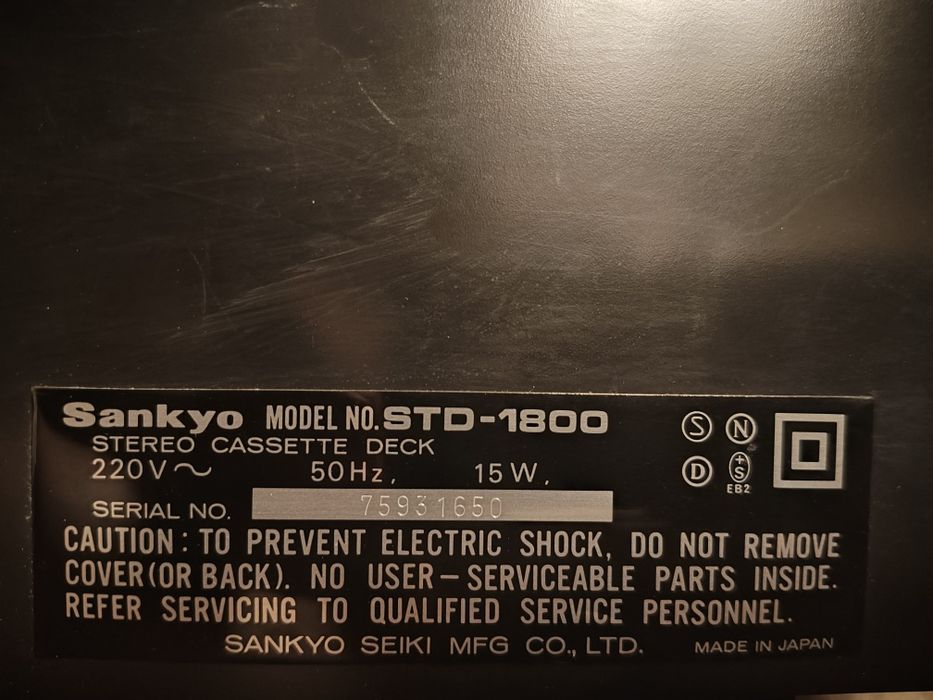 Magnetofon kasetowy Sankyo SEIKI LTD STD 1800