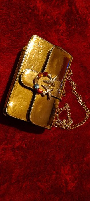 Złota torebka Pinko