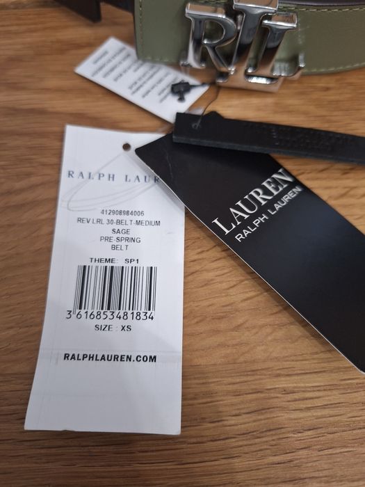 Lauren Ralph Lauren, damski pasek dwustronny skórzany, r. XS