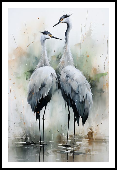 Plakat 56,6x86,4cm Tańczące Czaple