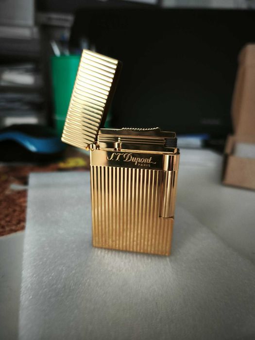 Zapalniczka mosiężna ST Dupont na gaz do cygar