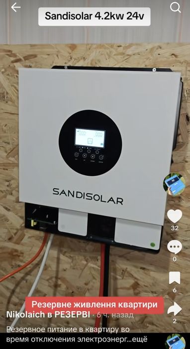 НАЛИЧИЕ Гибридный инвертор SANDISOLAR (Anenji) 4200W 24V-220V 80A WiFi
