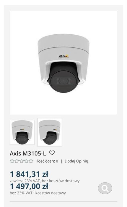 Praktycznie nowa kamera Axis M3105-L