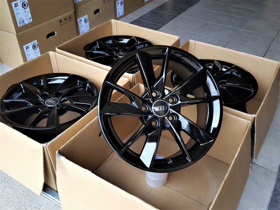 Alufelgi 16 5x112 Audi A3 A4 A6 Q2 Q3 8W0 Seat Leon Ateca Toledo Exeo Altea Nowe Oryginalne Czarne ! 741#