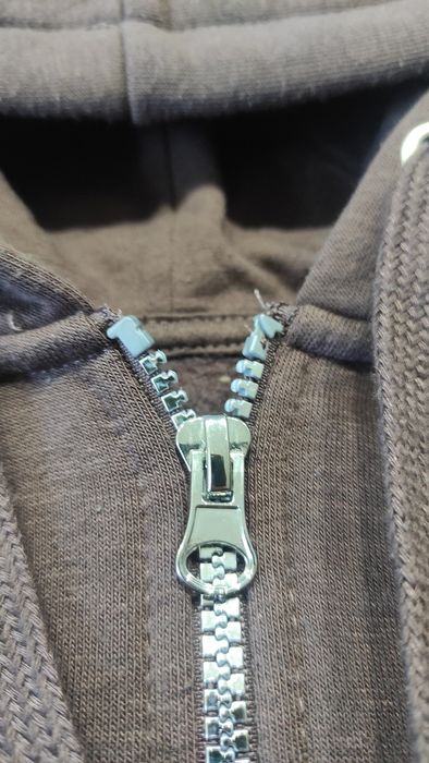 Brązowa rozpinana bluza z kapturem