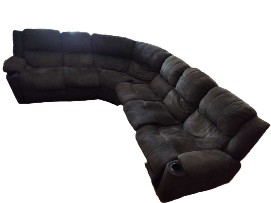 Sofá modular castanho 6 lugares