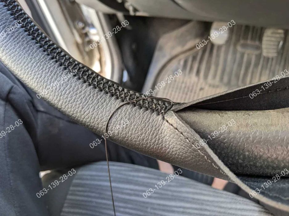 Renault Logan Sandero Symbol Nexia Оплетка Чехол на руль Кожа Каучук