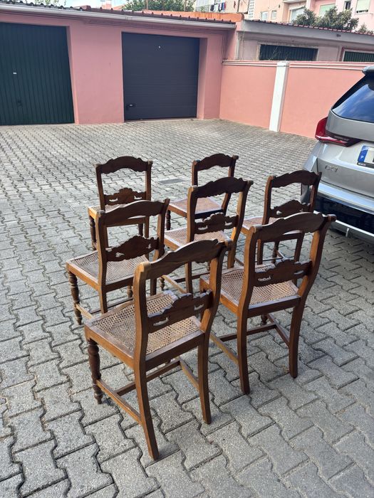 7 Cadeiras para restauro em madeira de Casquinha