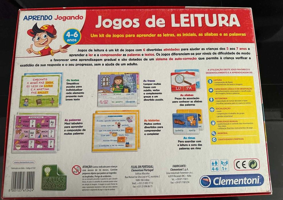 Jogo Educativo / didático: "Jogos de Leitura" - Clementoni