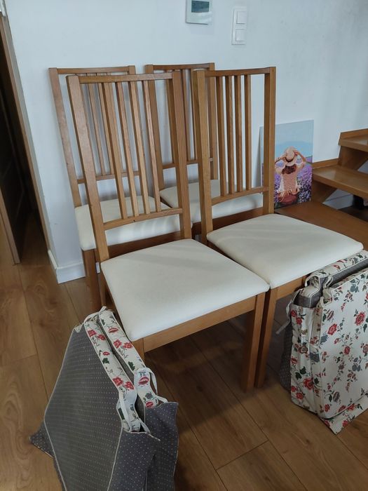 Krzesło krzesła drewno drewniane ikea 4 sztuki