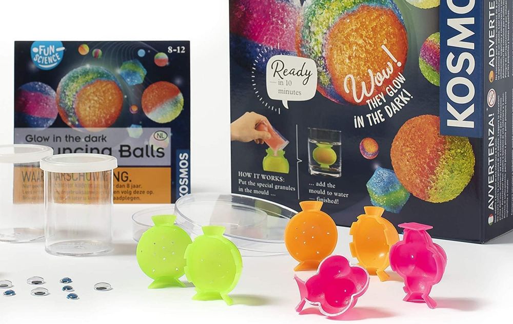 Набір експериментів Kosmos Стрибучі м’ячики з ефектом світіння в темря