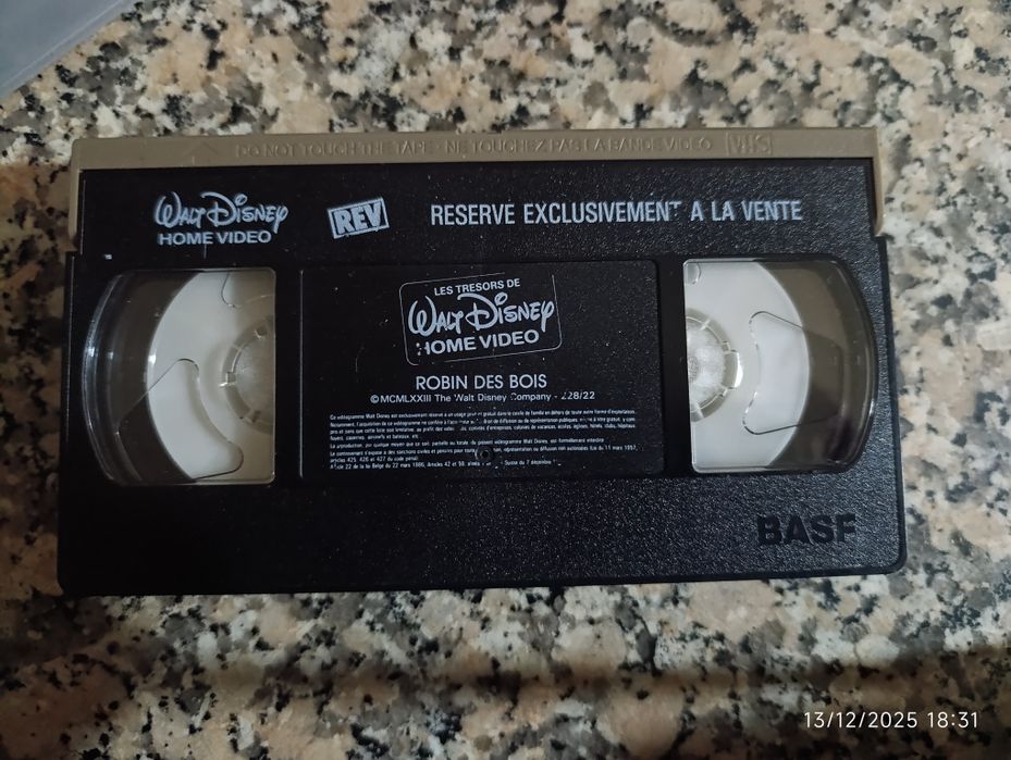 VHS de filmes infantis em francês