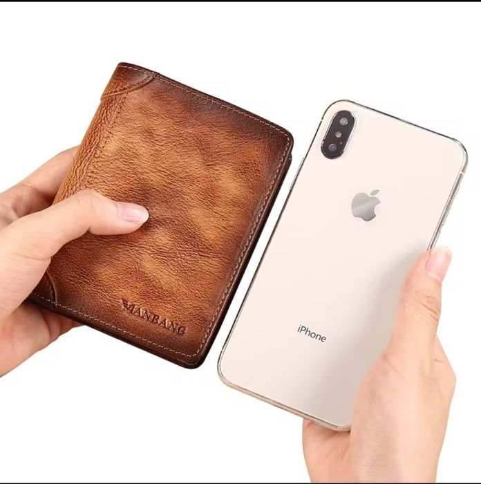 Мужской кошелёк из высококачественной телячьи кожи бренда ManBang