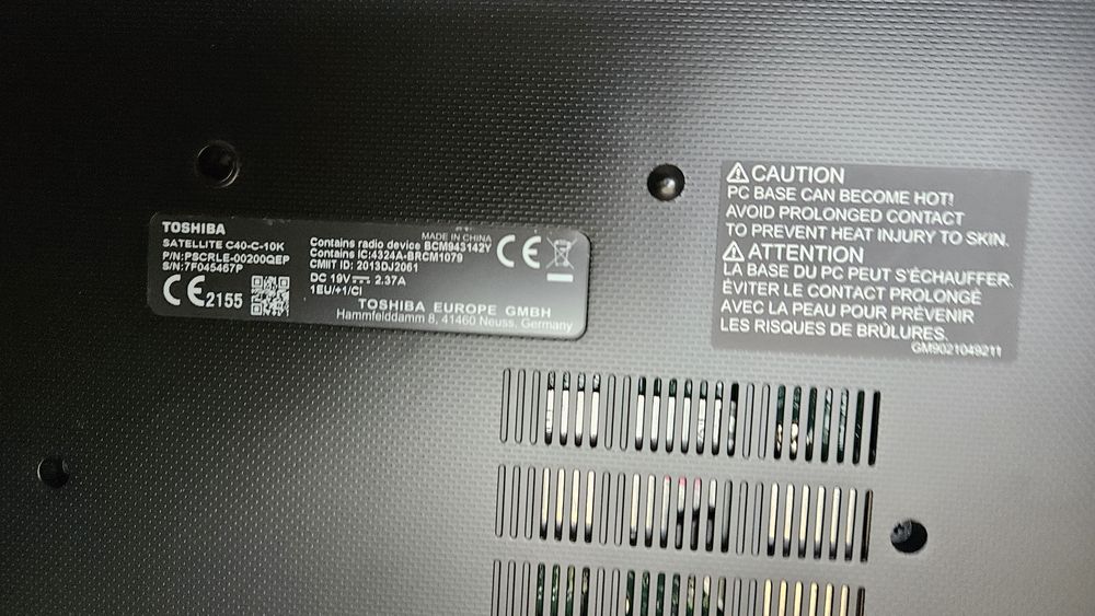 Portatil Toshiba C40