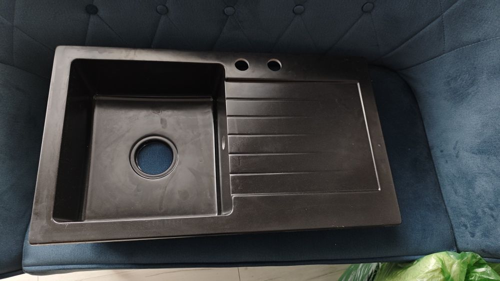 Nowy Zlewozmywak Granitowy Czarny BRADO LEON