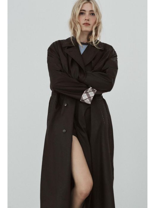 коричневый тренч плащ ZARA S/М